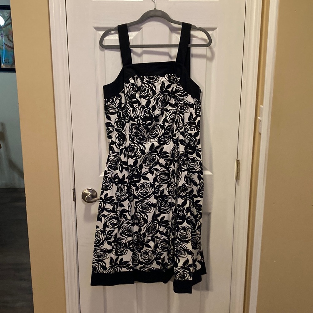 Black and white floral sundress